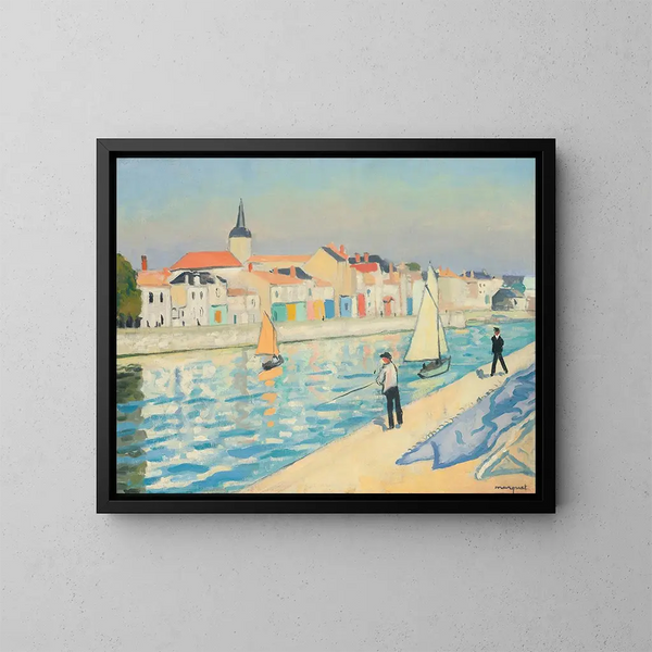 van Het Vissers aan de Lijn in La Chaume - Albert Marquet — ingelijst kunstwerk aan de muur