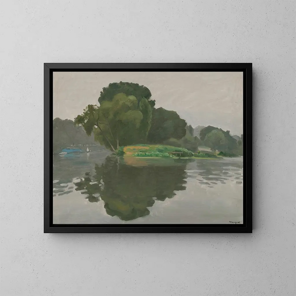 Le Poissy - Albert Marquet — ingelijst kunstwerk aan de muur