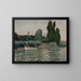 Bateau pavoisé à Poissy - Albert Marquet — ingelijst kunstwerk aan de muur