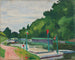 Poissy en de vlaggen - Albert Marquet — weergave van het kunstwerk