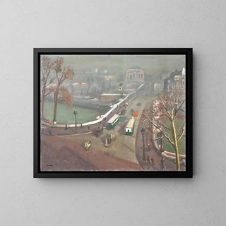 Pont Neuf, herfstmist - Albert Marquet — ingelijst kunstwerk aan de muur
