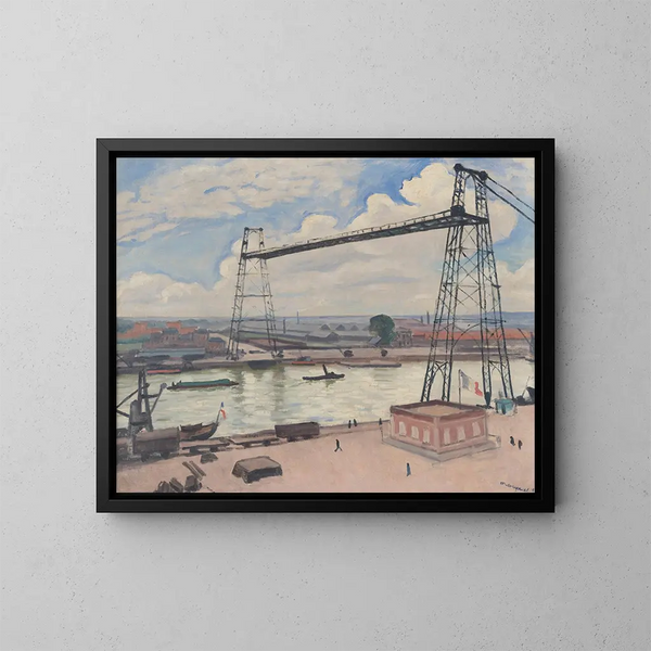De ponttransbordeur van Rouen - Albert Marquet — ingelijst kunstwerk aan de muur