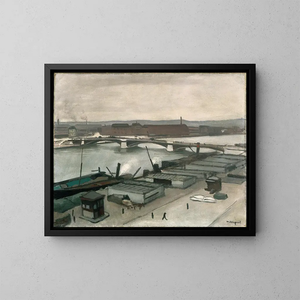 De kades in Rouen - Albert Marquet — ingelijst kunstwerk aan de muur