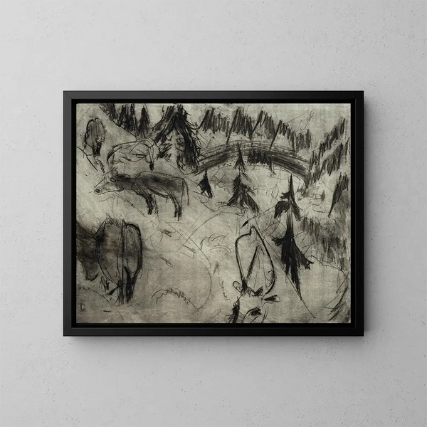 Prairie de montagne - Albert Müller — ingelijst kunstwerk aan de muur