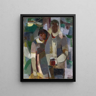 Albert Mller - Couple under Trees The Artist and His Wife.webp