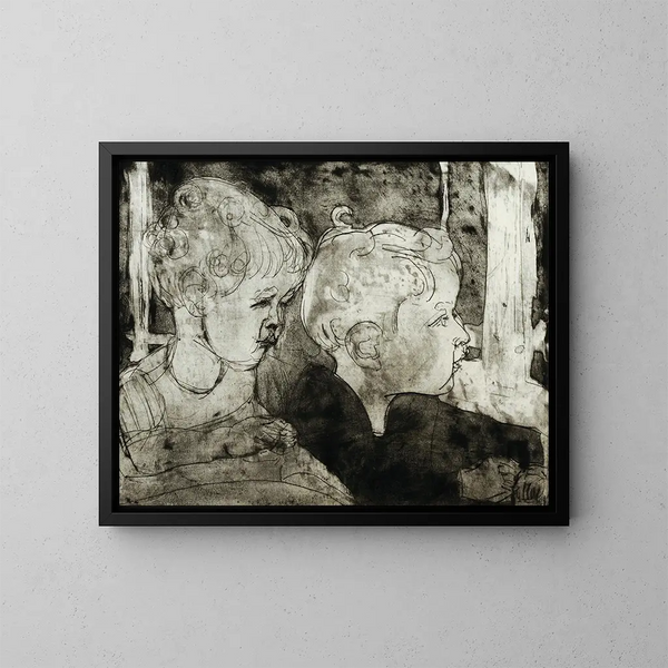 Kaspar et Judith II - Albert Müller — ingelijst kunstwerk aan de muur