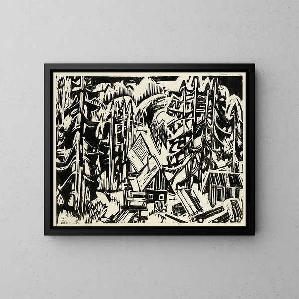 Sgemhle - Albert Müller — ingelijst kunstwerk aan de muur