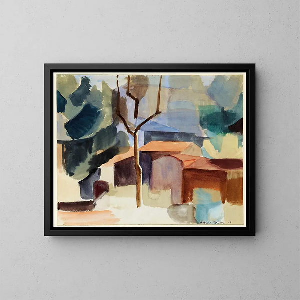 Maison tessinoise - Albert Müller — ingelijst kunstwerk aan de muur
