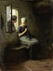 La Cour du pêcheur - Albert Neuhuys — weergave van het kunstwerk
