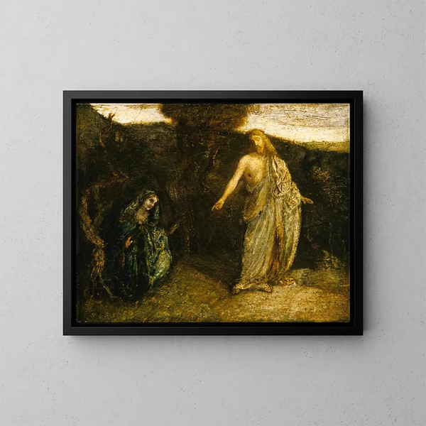De Christus die aan Maria verschijnt - Albert Pinkham Ryder — ingelijst kunstwerk aan de muur