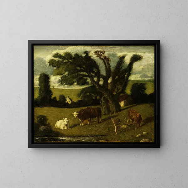 Studie pastorale - Albert Pinkham Ryder — ingelijst kunstwerk aan de muur