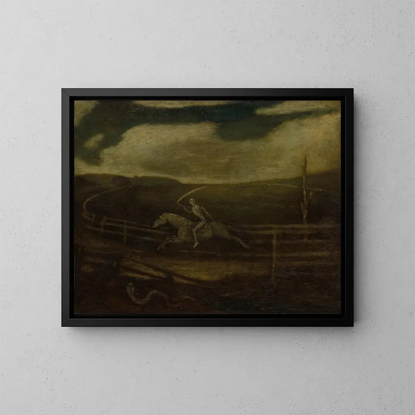 De race van de dood op een bleke paard - Albert Pinkham Ryder — ingelijst kunstwerk aan de muur