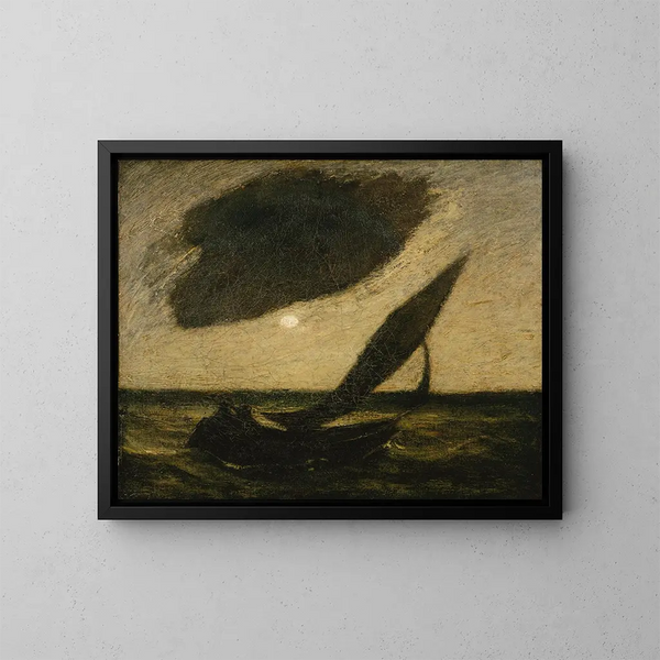 onder een wolk - Albert Pinkham Ryder — ingelijst kunstwerk aan de muur
