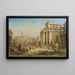 View of the Roman Forum with the Arch of Septimius Severus and the Temple of Faustina and Antoninus Pius - Albert Rieger — framed artwork on a wall