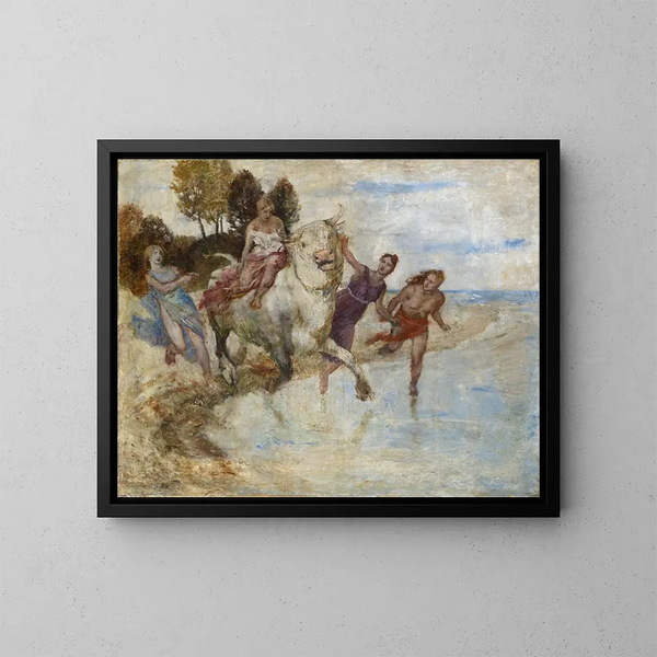 Le Viol d'Europe - Albert Welti — ingelijst kunstwerk aan de muur