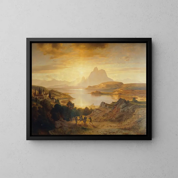 Lac de Lugano - Albert Zimmermann — ingelijst kunstwerk aan de muur