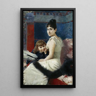 Albert von Keller - Irene von Keller with son Balthasar.webp