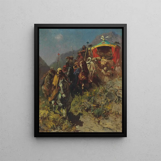 Alberto Pasini - A Caravan on a Mountain Pass.webp