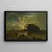Landschap met waterloop - Alberto Pasini — ingelijst kunstwerk aan de muur