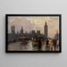 Les Maisons du Parlement depuis le pont de Westminster - Alberto Pisa — framed artwork on a wall