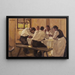 Lunch The Soup Version II - Albin Egger-Lienz — framed artwork on a wall