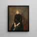 Portrait of the singer Hedwig Helbig - Albin Egger-Lienz — framed artwork on a wall
