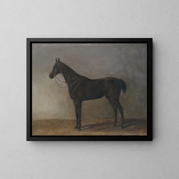 Grijze paard - Albrecht Adam — ingelijst kunstwerk aan de muur