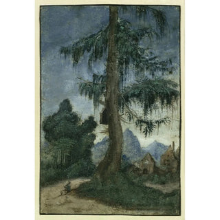 Albrecht Altdorfer - Landscape with spruce.webp