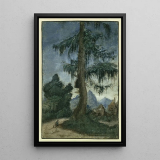 Albrecht Altdorfer - Landscape with spruce.webp