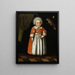 Johanna Katharina Steiger, 2 years old - Albrecht Kauw — framed artwork on a wall