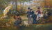 De pleinair schilder in het Fontainebleau bos - Alcide Théophile Robaudi — weergave van het kunstwerk
