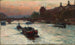 Avond aan de Seine studie - Aleksander Gierymski — weergave van het kunstwerk