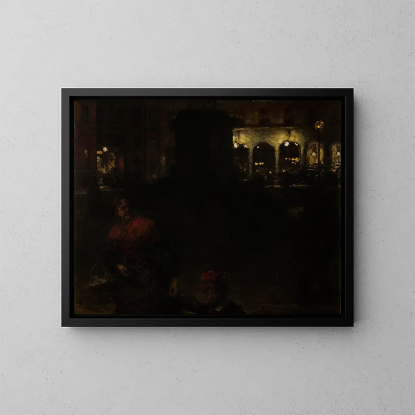 van het motief van het Wittelsbach-plein in München - Aleksander Gierymski — ingelijst kunstwerk aan de muur