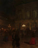 Opera van Parijs 's nachts - Aleksander Gierymski — weergave van het kunstwerk