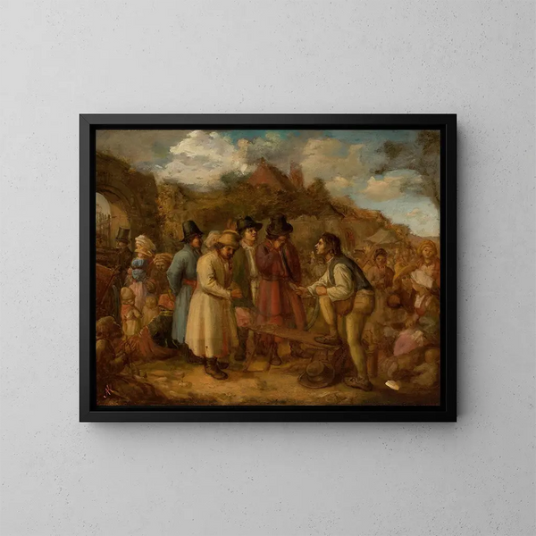 Foire à Tyniec - Aleksander Kotsis — ingelijst kunstwerk aan de muur
