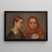 Têtes de deux jeunes filles - Aleksander Kotsis — ingelijst kunstwerk aan de muur
