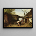 In de boerderijtuin - Aleksander Kotsis — ingelijst kunstwerk aan de muur