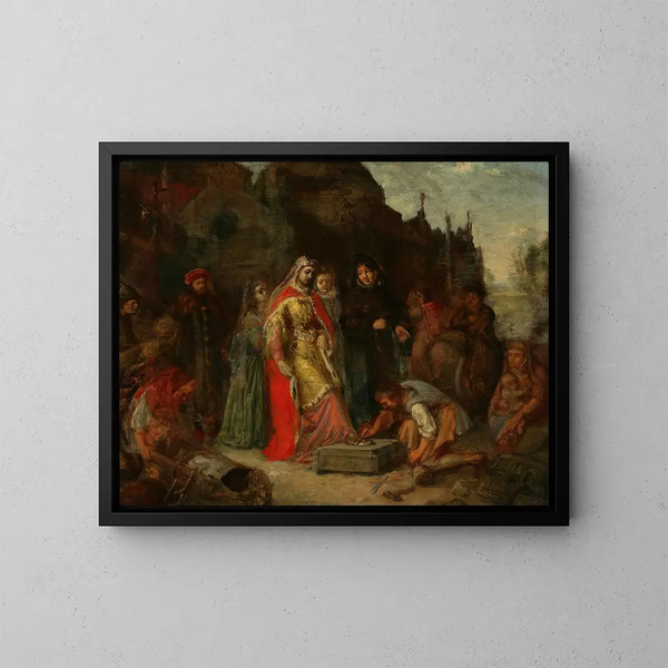 Kleine voet van koningin Jadwiga - Aleksander Kotsis — ingelijst kunstwerk aan de muur