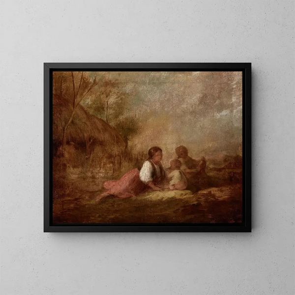 Pastorale scène - Aleksander Kotsis — ingelijst kunstwerk aan de muur