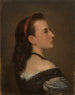 Portret van een jonge vrouw - Aleksander Kotsis — weergave van het kunstwerk
