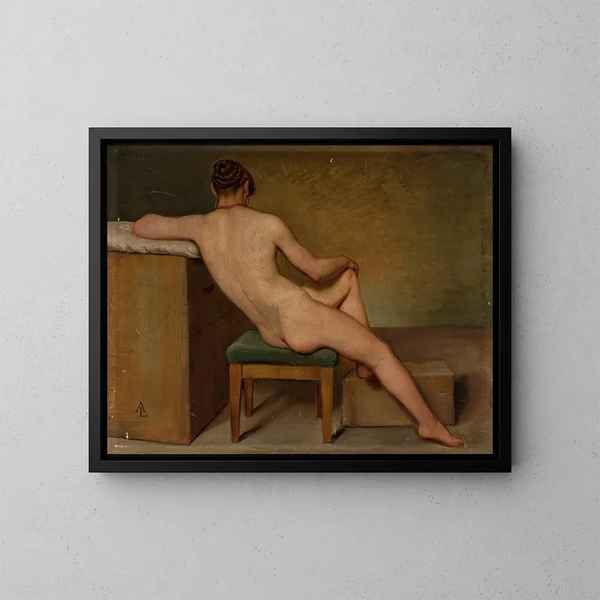 Nu vrouwelijk - Aleksander Lesser — ingelijst kunstwerk aan de muur