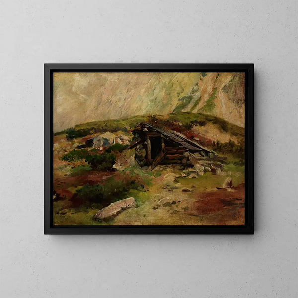 Hutte dans les montagnes Tatras - Aleksander Mroczkowski — ingelijst kunstwerk aan de muur