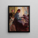 bij de piano - Aleksy Nowakowski — ingelijst kunstwerk aan de muur