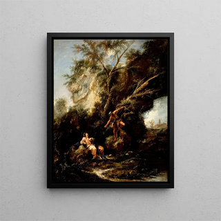 Alessandro Magnasco - Landscape with the Temptation of Christ.webp