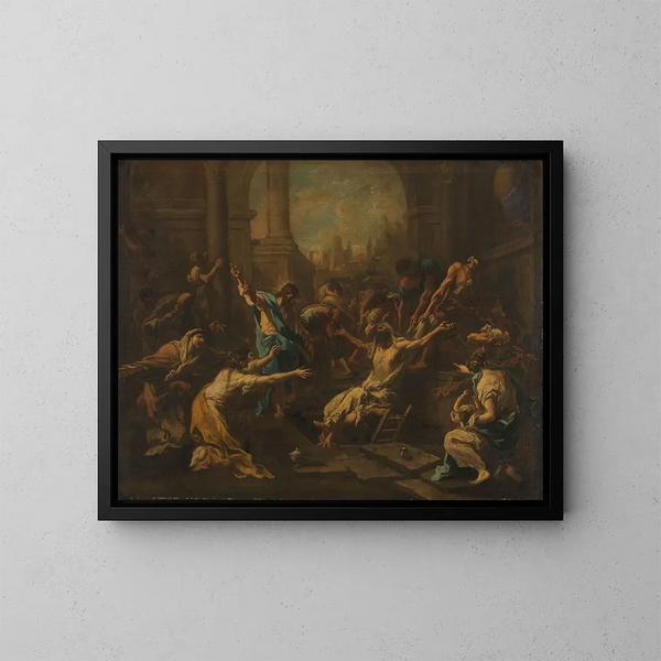 De verrijzenis van Lazarus - Alessandro Magnasco — ingelijst kunstwerk aan de muur