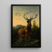 Reproduction of the painting Deer in a Forest Landscape - Alexander Brodszky
