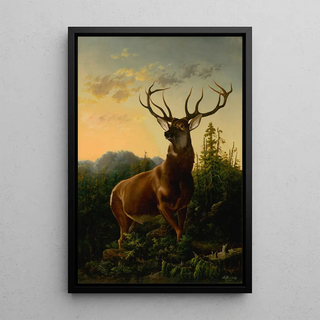 Alexander Brodszky - Deer in Forest Landscape.webp
