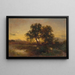 Landscape painting at dusk - Alexander Brodszky — framed artwork on a wall
