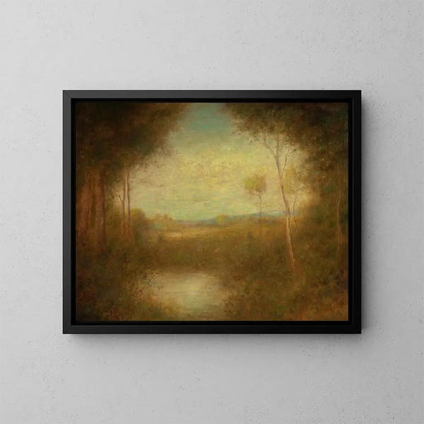 Uitzicht vanaf het bos - Alexander Helwig Wyant — ingelijst kunstwerk aan de muur