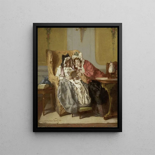 Alexander Hugo Bakker Korff - Two Ladies Examining a Little Painting.webp